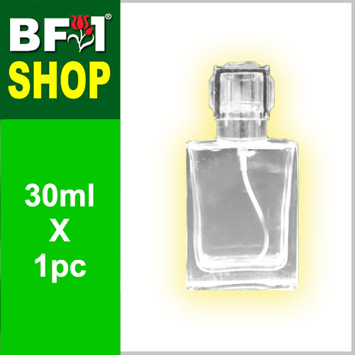 30ml Square Clear Perfume Bottle