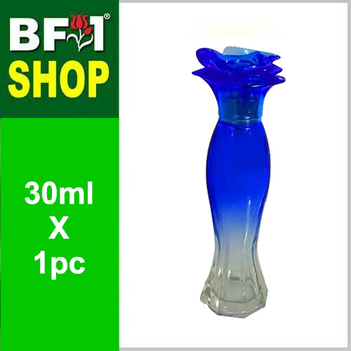 30ml Perfume Bottle Rose Cap - Blue Color