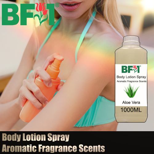 Body Lotion Spray - Aromatic Fragrance Scents - 1000ml (1L), Size: Aloe Vera