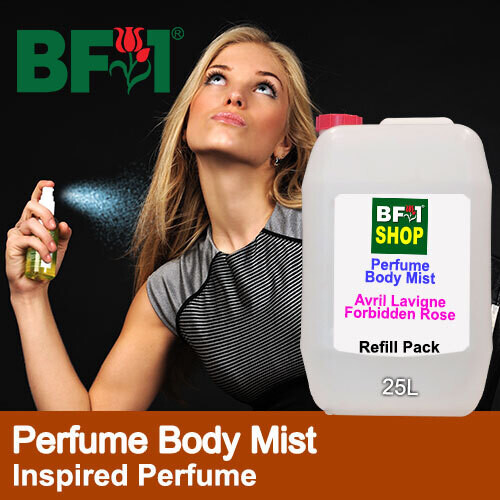Perfume Body Mist - Inspired Perfume Scents - 25000ml (25L), Size: Avril Lavigne - Forbidden Rose (W)