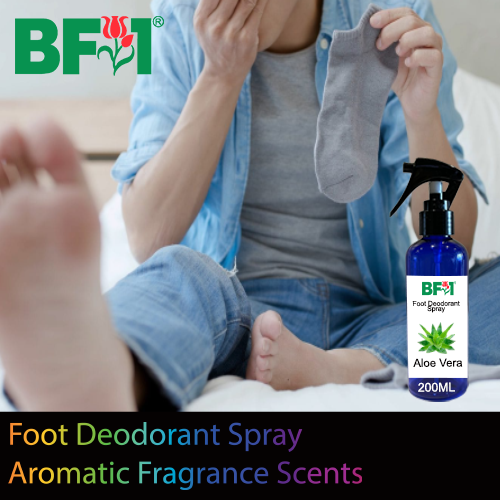 Foot Deodorant Spray - Aromatic Fragrance Scents - 200ml, Scents: Aloe Vera