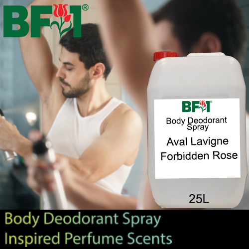 Body Deodorant Spray - Inspired Perfume Scents - 25000ml (25L), Size: Avril Lavigne - Forbidden Rose (W)