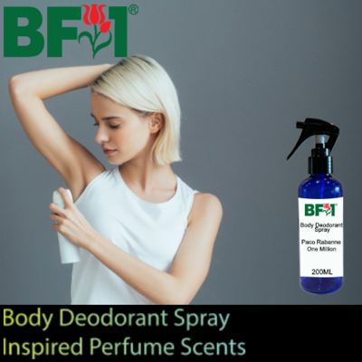 Body Deodorant Spray - Inspired Perfume Scents - 200ml