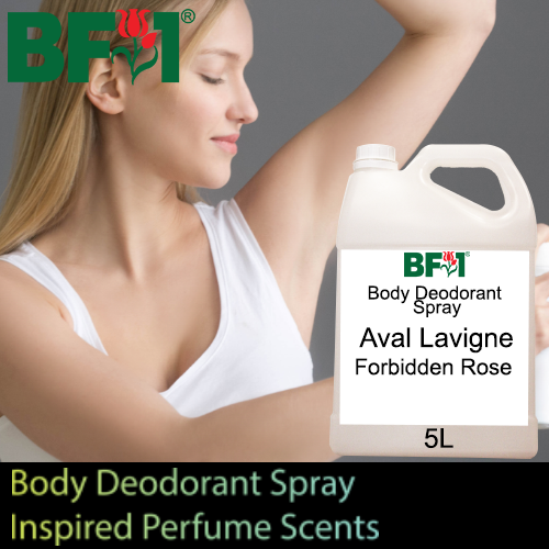 Body Deodorant Spray - Inspired Perfume Scents - 5000ml (5L), Size: Avril Lavigne - Forbidden Rose (W)