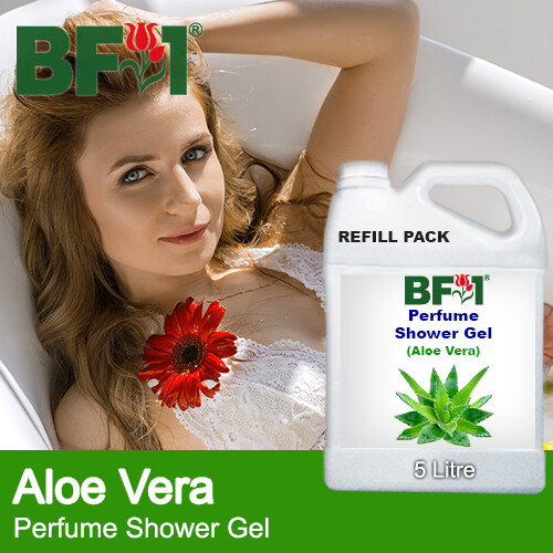 Perfume Shower Gel 5000ml (5L) - Refill Pack, Scents: Aloe Vera