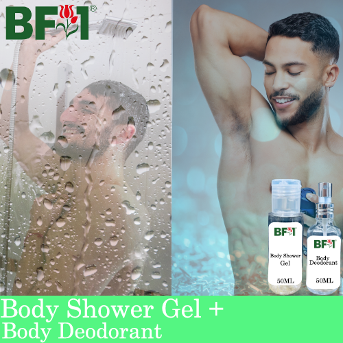 Body Shower Gel + Body Deodorant, Size: 50ml Set
