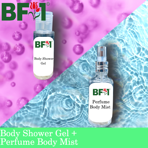 Body Shower Gel + Perfume Body Mist, Size: 50ml Set