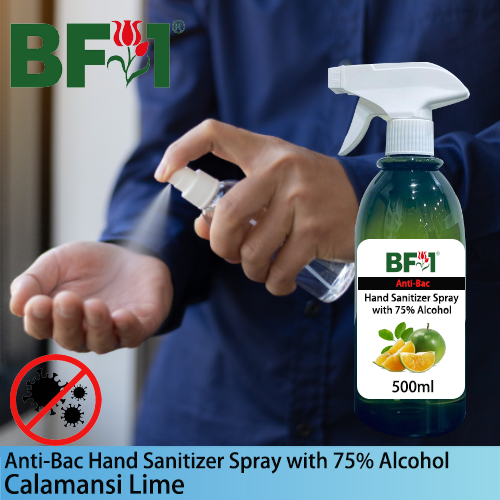 Anti-Bac Hand Sanitizer Spray with 75% Alcohol (ABHSS) - Lime - Calamansi Lime - 500ml