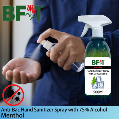 Anti-Bac Hand Sanitizer Spray with 75% Alcohol (ABHSS) - Menthol - 500ml