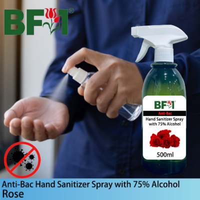 Anti-Bac Hand Sanitizer Spray with 75% Alcohol (ABHSS) - Rose - 500ml