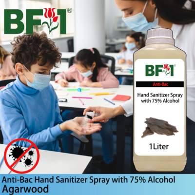 Anti-Bac Hand Sanitizer Spray with 75% Alcohol (ABHSS) - Agarwood - 1L