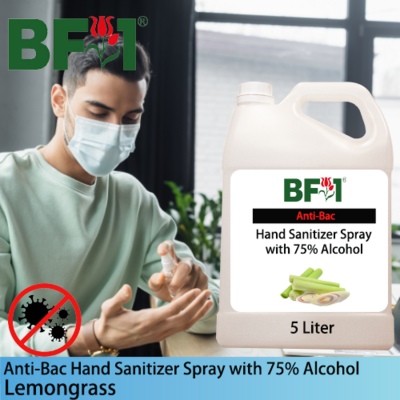 Anti-Bac Hand Sanitizer Spray with 75% Alcohol (ABHSS) - Lemongrass - 5L