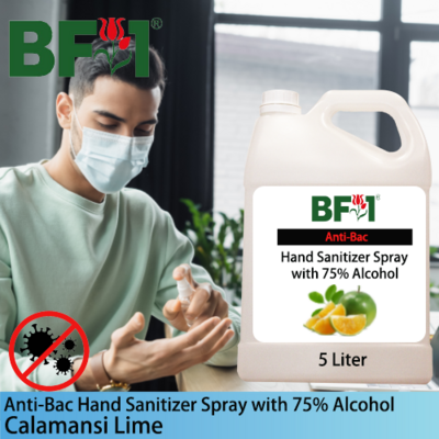 Anti-Bac Hand Sanitizer Spray with 75% Alcohol (ABHSS) - lime - Calamansi Lime - 5L