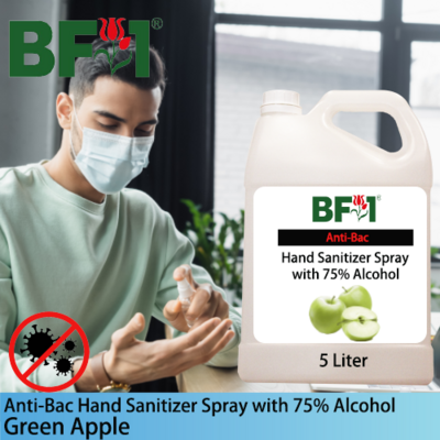 Anti-Bac Hand Sanitizer Spray with 75% Alcohol (ABHSS) - Apple - Green Apple - 5L