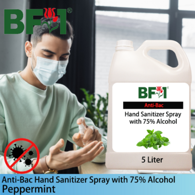 Anti-Bac Hand Sanitizer Spray with 75% Alcohol (ABHSS) - mint - Peppermint - 5L