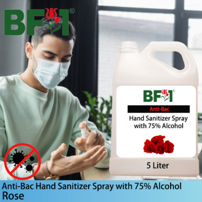 Anti-Bac Hand Sanitizer Spray with 75% Alcohol (ABHSS) - Rose - 5L