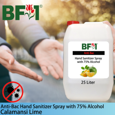 Anti-Bac Hand Sanitizer Spray with 75% Alcohol (ABHSS) - lime - Calamansi Lime - 25L