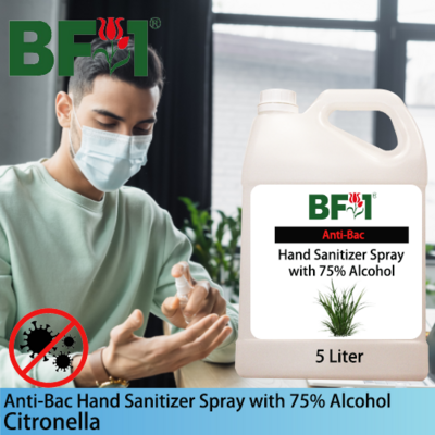 Anti-Bac Hand Sanitizer Spray with 75% Alcohol (ABHSS) - Citronella - 5L