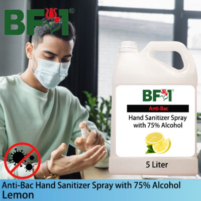 Anti-Bac Hand Sanitizer Spray with 75% Alcohol (ABHSS) - Lemon - 5L