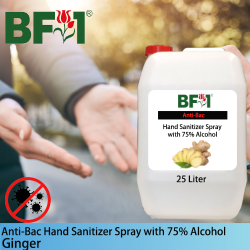 Anti-Bac Hand Sanitizer Spray with 75% Alcohol (ABHSS) - Ginger - 25L