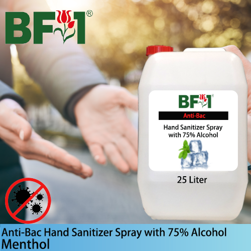 Anti-Bac Hand Sanitizer Spray with 75% Alcohol (ABHSS) - Menthol - 25L