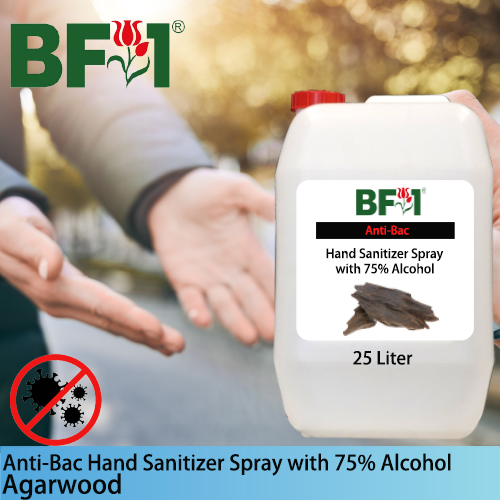Anti-Bac Hand Sanitizer Spray with 75% Alcohol (ABHSS) - Agarwood - 25L
