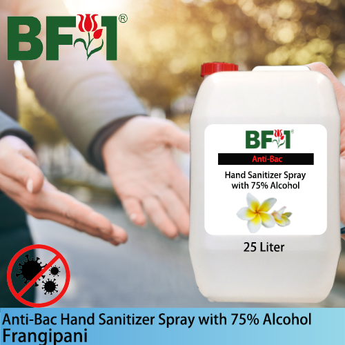 Anti-Bac Hand Sanitizer Spray with 75% Alcohol (ABHSS) - Frangipani - 25L
