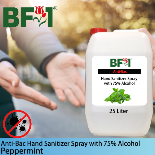 Anti-Bac Hand Sanitizer Spray with 75% Alcohol (ABHSS) - mint - Peppermint - 25L