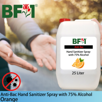 Anti-Bac Hand Sanitizer Spray with 75% Alcohol (ABHSS) - Orange - 25L