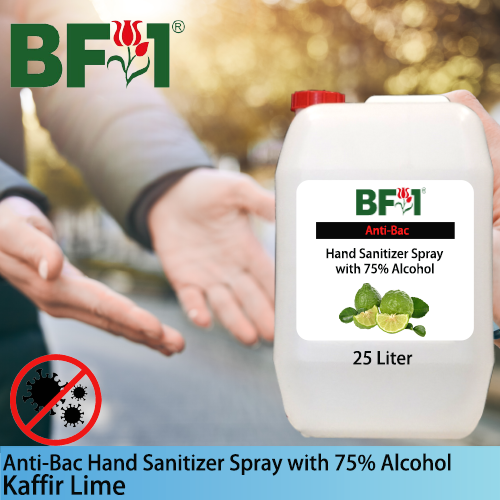 Anti-Bac Hand Sanitizer Spray with 75% Alcohol (ABHSS) - Lime - Kaffir Lime - 25L