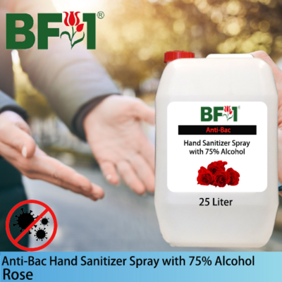 Anti-Bac Hand Sanitizer Spray with 75% Alcohol (ABHSS) - Rose - 25L