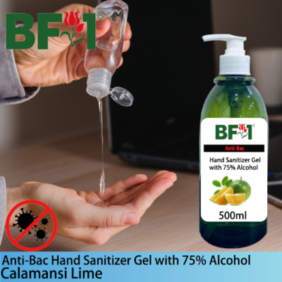 Anti-Bac Hand Sanitizer Gel with 75% Alcohol (ABHSG) - lime - Calamansi Lime - 500ml