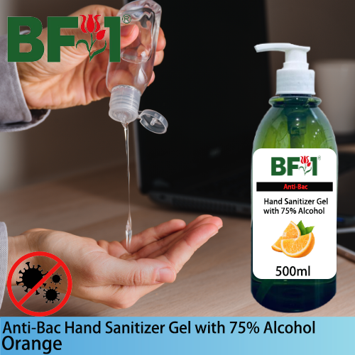 Anti-Bac Hand Sanitizer Gel with 75% Alcohol (ABHSG) - Orange - 500ml