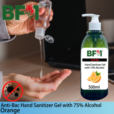 Anti-Bac Hand Sanitizer Gel with 75% Alcohol (ABHSG) - Orange - 500ml