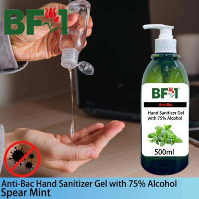 Anti-Bac Hand Sanitizer Gel with 75% Alcohol (ABHSG) - mint - Spear Mint - 500ml