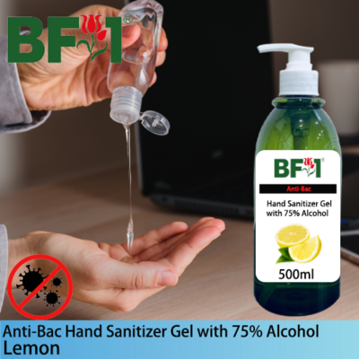 Anti-Bac Hand Sanitizer Gel with 75% Alcohol (ABHSG) - Lemon - 500ml