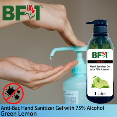 Anti-Bac Hand Sanitizer Gel with 75% Alcohol (ABHSG) - Lemon - Green Lemon - 1L