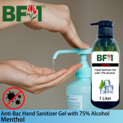 Anti-Bac Hand Sanitizer Gel with 75% Alcohol (ABHSG) - Menthol - 1L