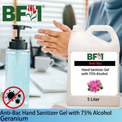 Anti-Bac Hand Sanitizer Gel with 75% Alcohol (ABHSG) - Geranium - 5L