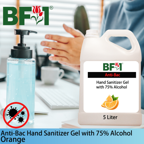 Anti-Bac Hand Sanitizer Gel with 75% Alcohol (ABHSG) - Orange - 5L
