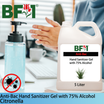 Anti-Bac Hand Sanitizer Gel with 75% Alcohol (ABHSG) - Citronella - 5L