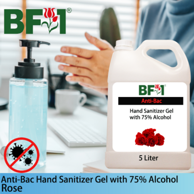 Anti-Bac Hand Sanitizer Gel with 75% Alcohol (ABHSG) - Rose - 5L