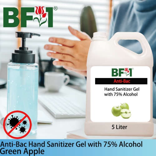 Anti-Bac Hand Sanitizer Gel with 75% Alcohol (ABHSG) - Apple - Green Apple - 5L