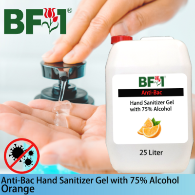 Anti-Bac Hand Sanitizer Gel with 75% Alcohol (ABHSG) - Orange - 25L
