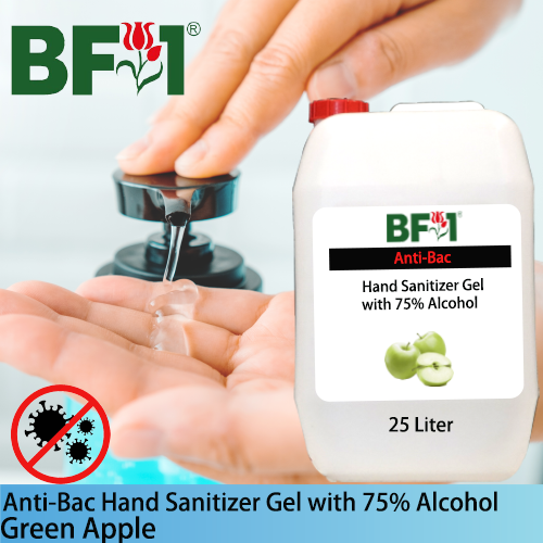Anti-Bac Hand Sanitizer Gel with 75% Alcohol (ABHSG) - Apple - Green Apple - 25L