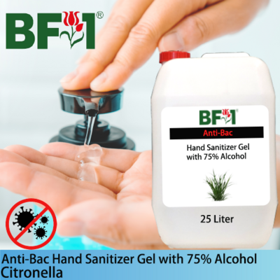 Anti-Bac Hand Sanitizer Gel with 75% Alcohol (ABHSG) - Citronella - 25L