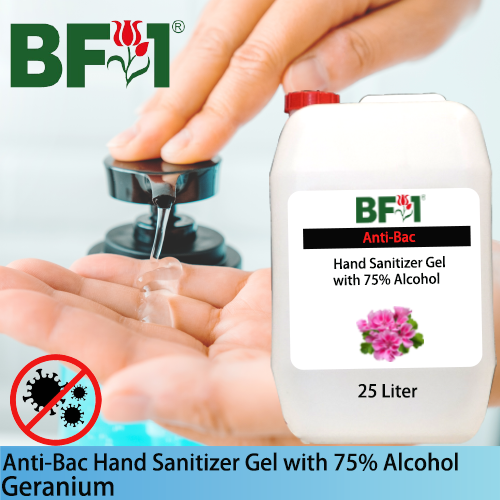 Anti-Bac Hand Sanitizer Gel with 75% Alcohol (ABHSG) - Geranium - 25L