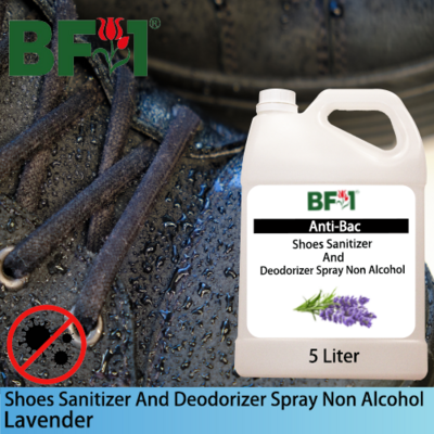 Anti-Bac Shoes Sanitizer and Deodorizer Spray (ABSSD) - Non Alcohol with Lavender - 5L