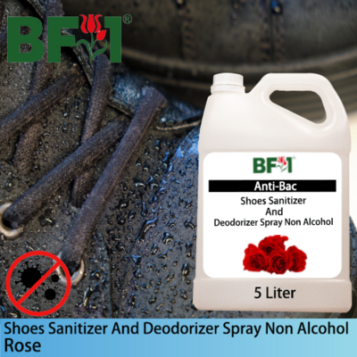 Anti-Bac Shoes Sanitizer and Deodorizer Spray (ABSSD) - Non Alcohol with Rose - 5L