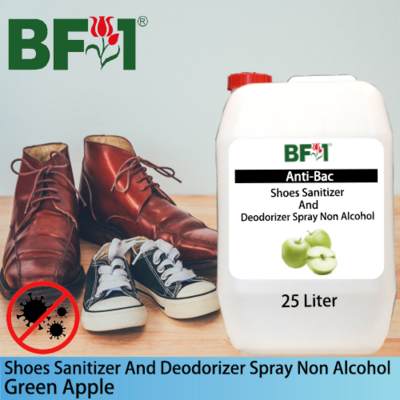 Anti-Bac Shoes Sanitizer and Deodorizer Spray (ABSSD) - Non Alcohol with Apple - Green Apple - 25L